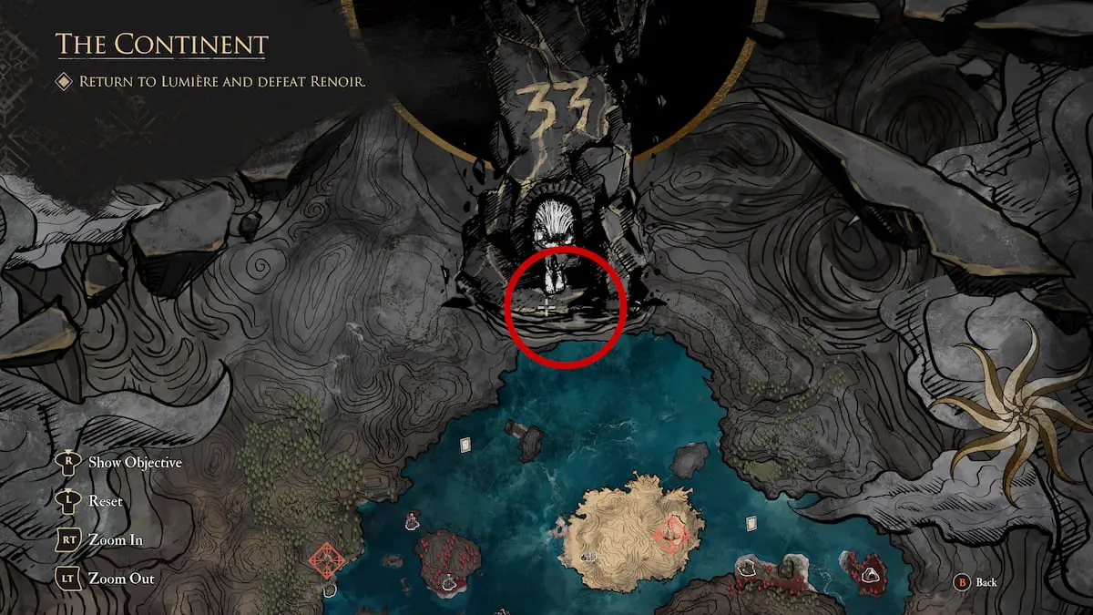 L'emplacement de la carte monolithe