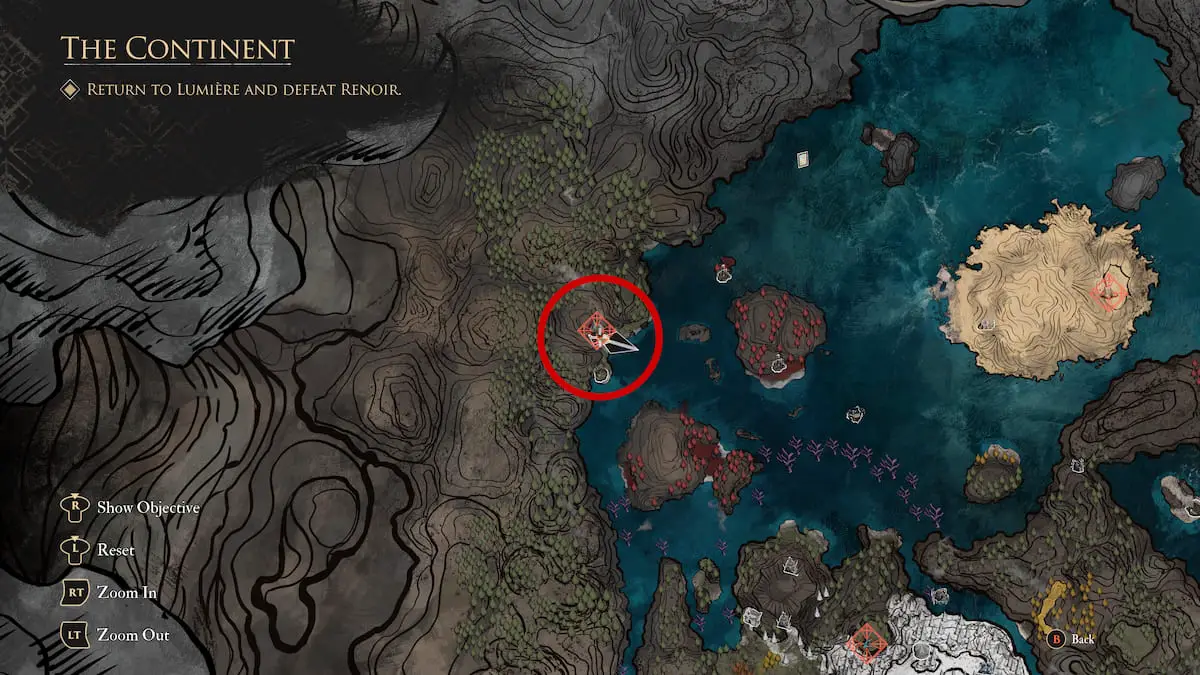 L'emplacement de la carte du vendeur